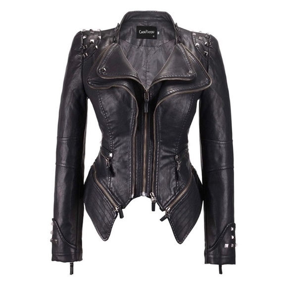 Chouyatou Jackets & Blazers - Chouyatou Vegan Leather Biker Jacket NWOT